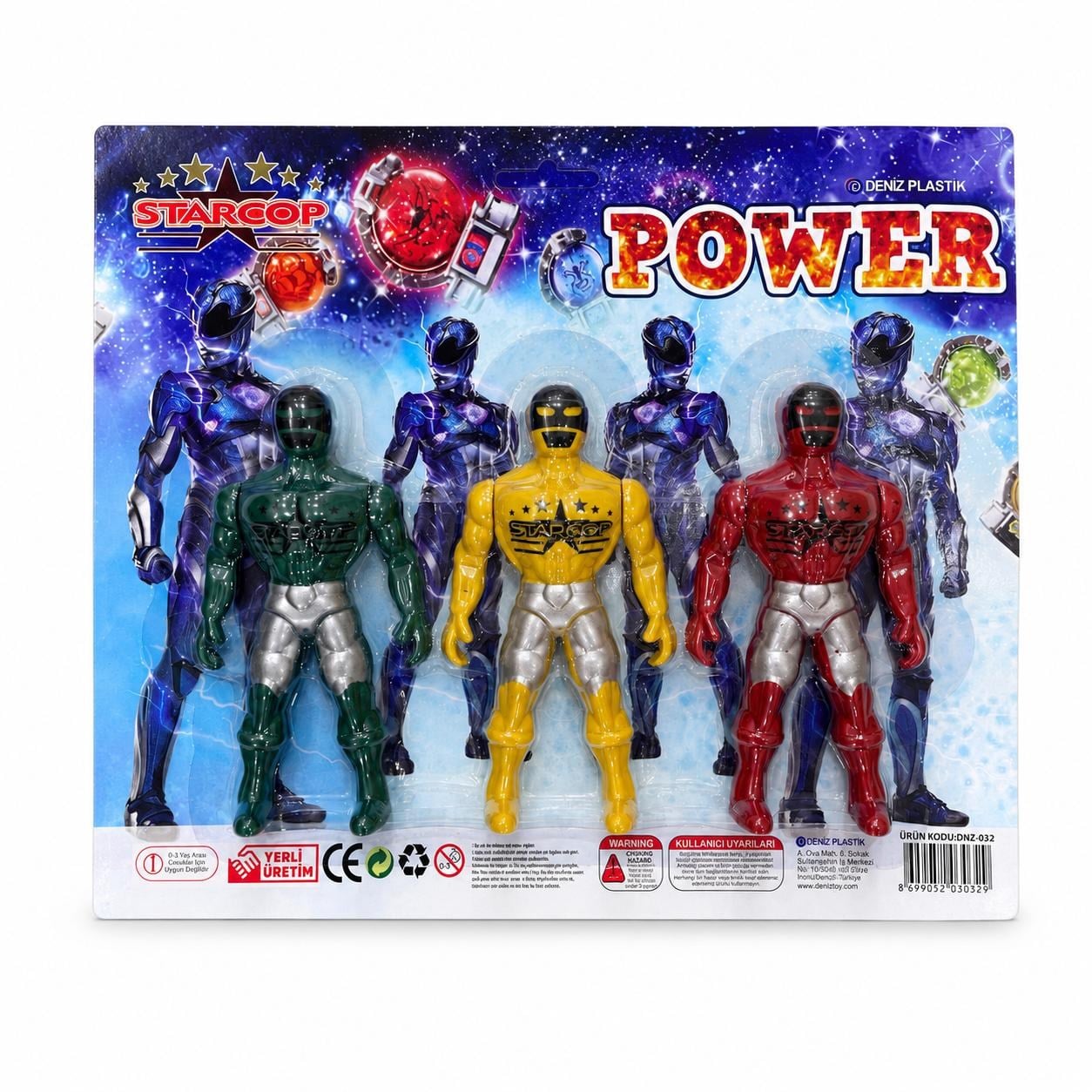 DENİZ STARCOP ROBOT SETİ 3LÜ KARTELA 032