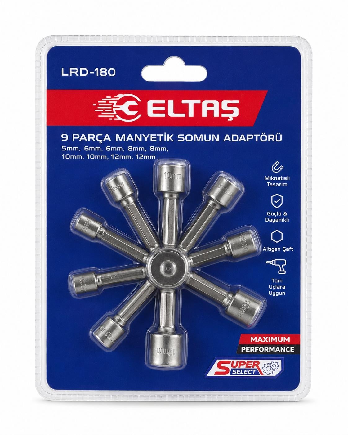 ELTAŞ 9 PARÇA MANYETİK SOMUN SETİ LRD-180