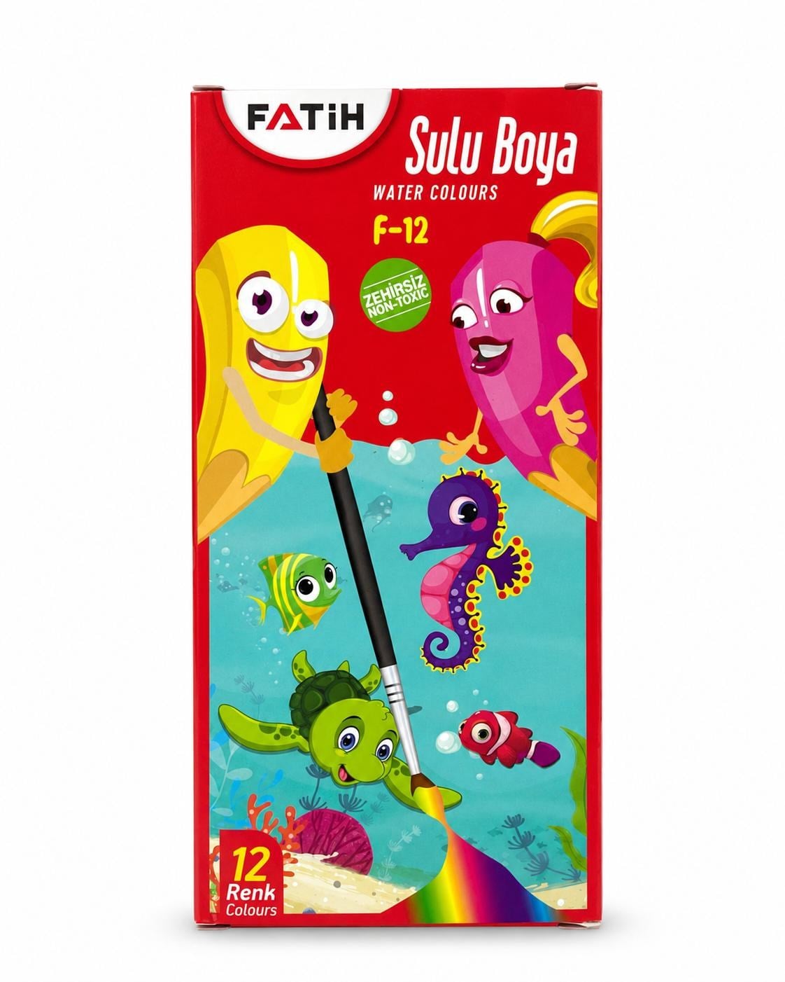 FATİH 12Lİ SULU BOYA KUTULU F-12