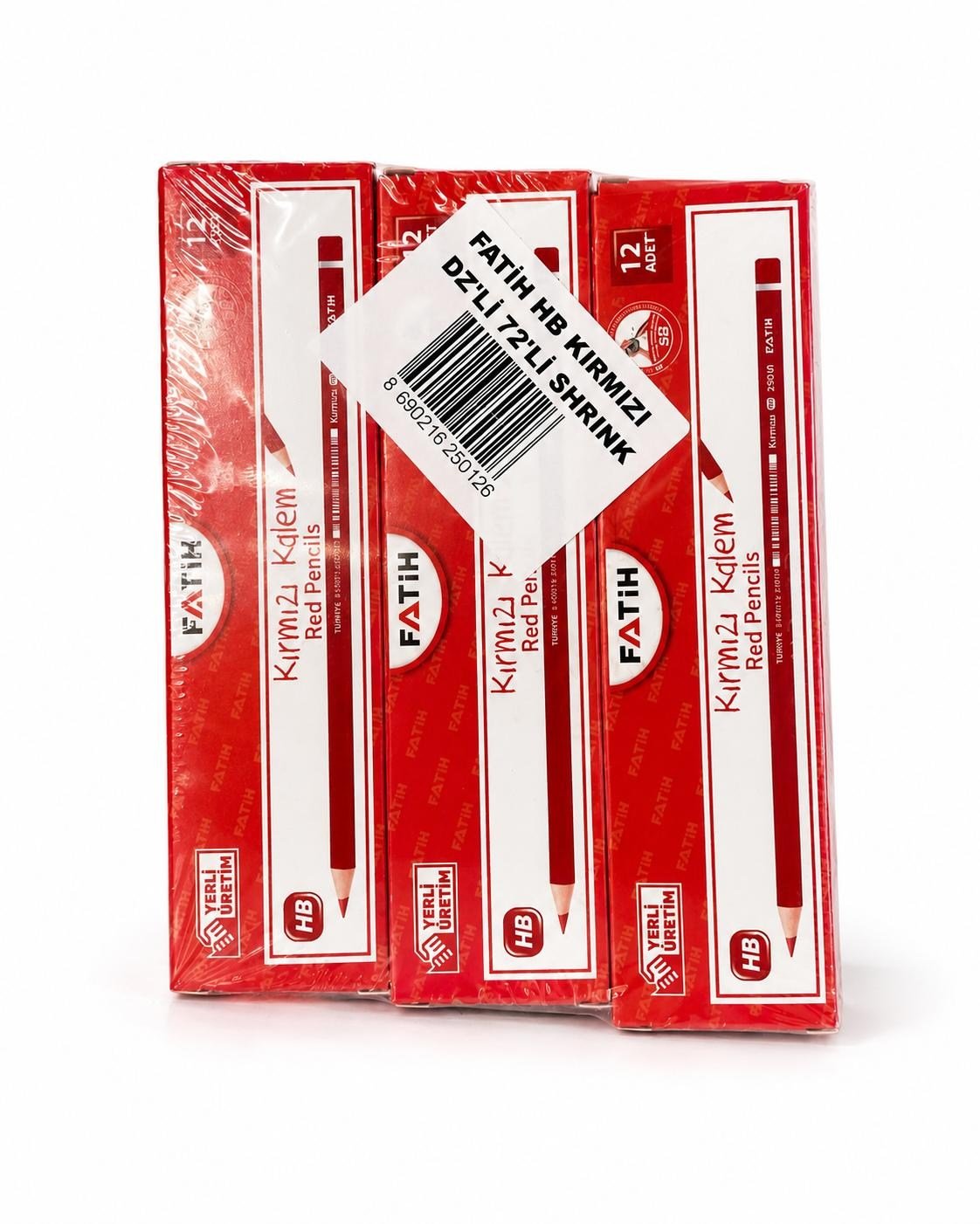 FATİH KIRMIZI KALEM HB 12Lİ PK SHRINK*6PK