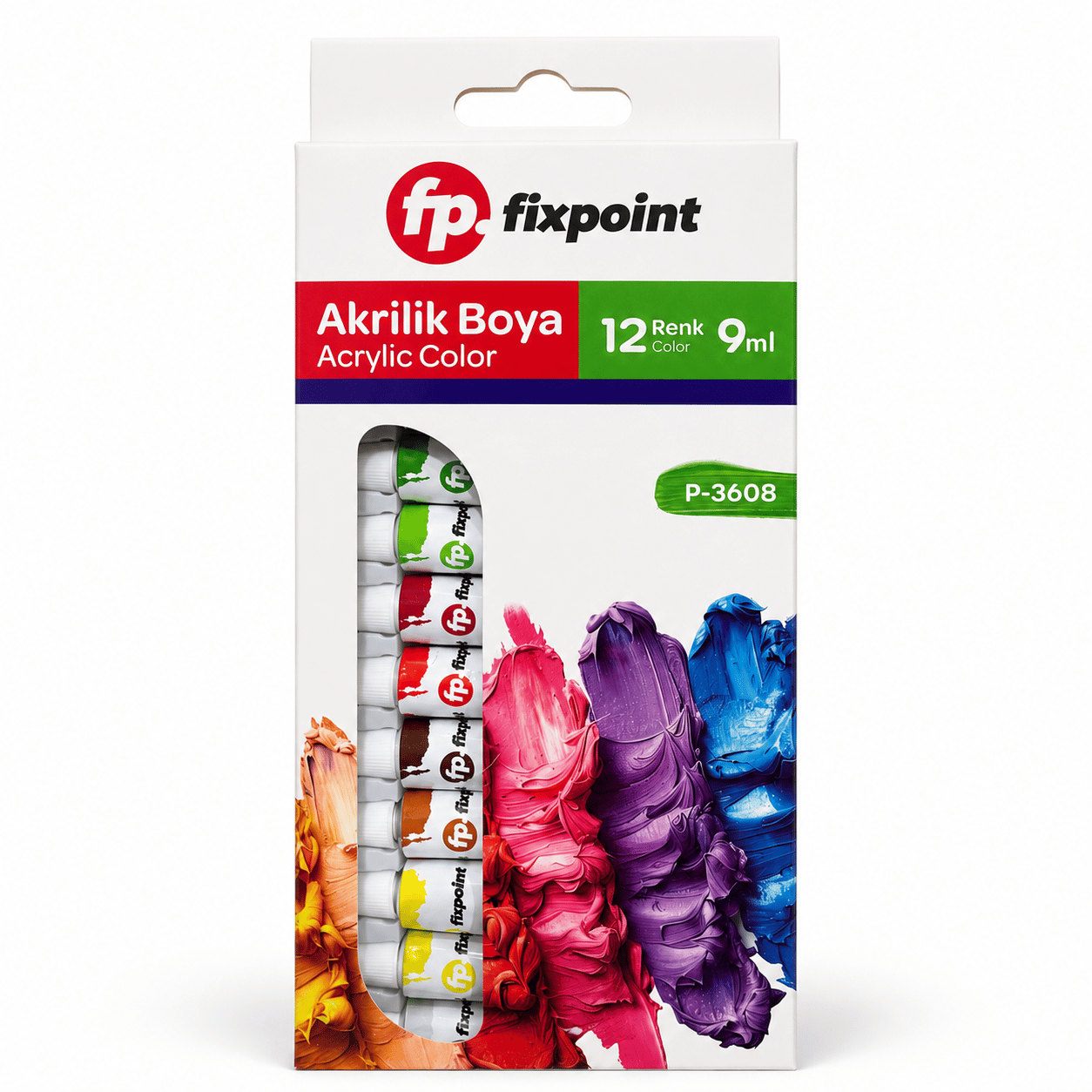 FİXPOİNT AKRİLİK BOYA 9ML 12 TÜP PK*12