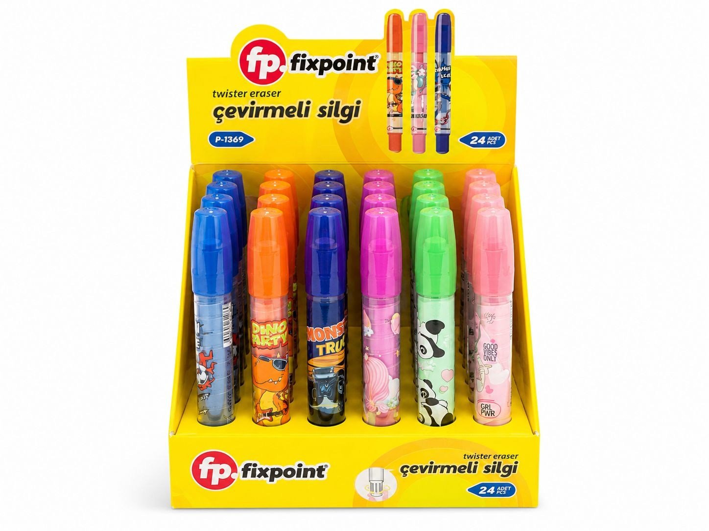 FİXPOİNT ÇEVİRMELİ STANDLI SİLGİ PK*24