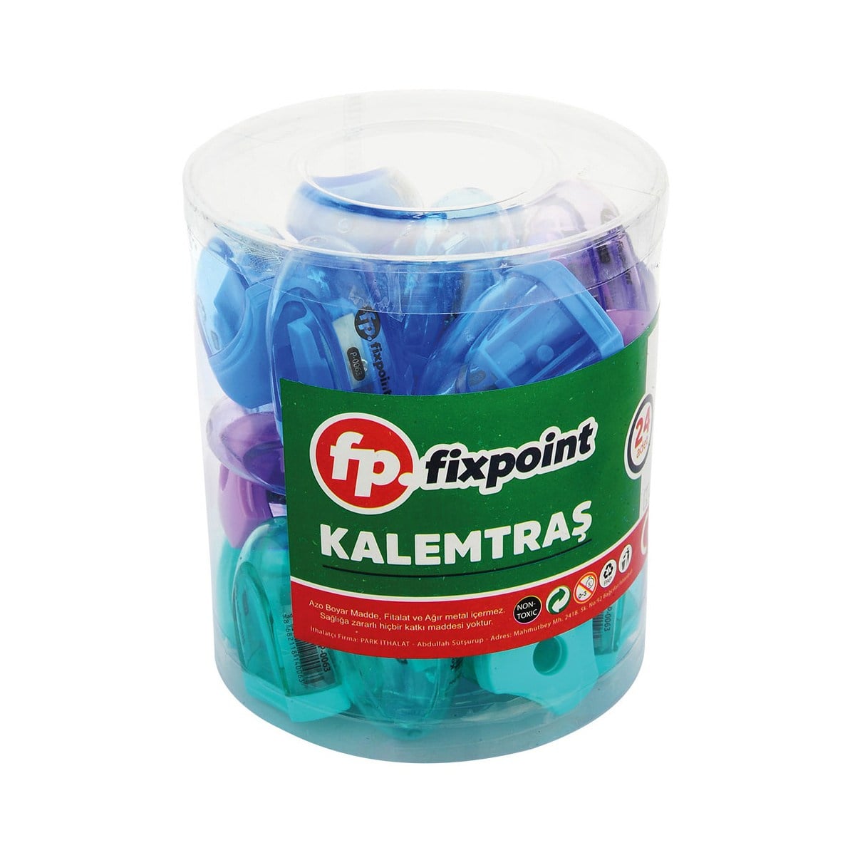 FİXPOİNT KALEMTRAŞ TEKLİ KAVANOZ 0063 PK 24*AD