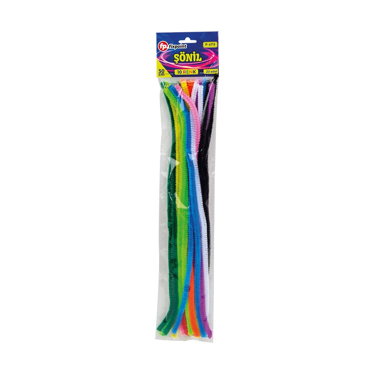 FİXPOİNT ŞÖNİL 30CM MAT RENK PK 12*AD