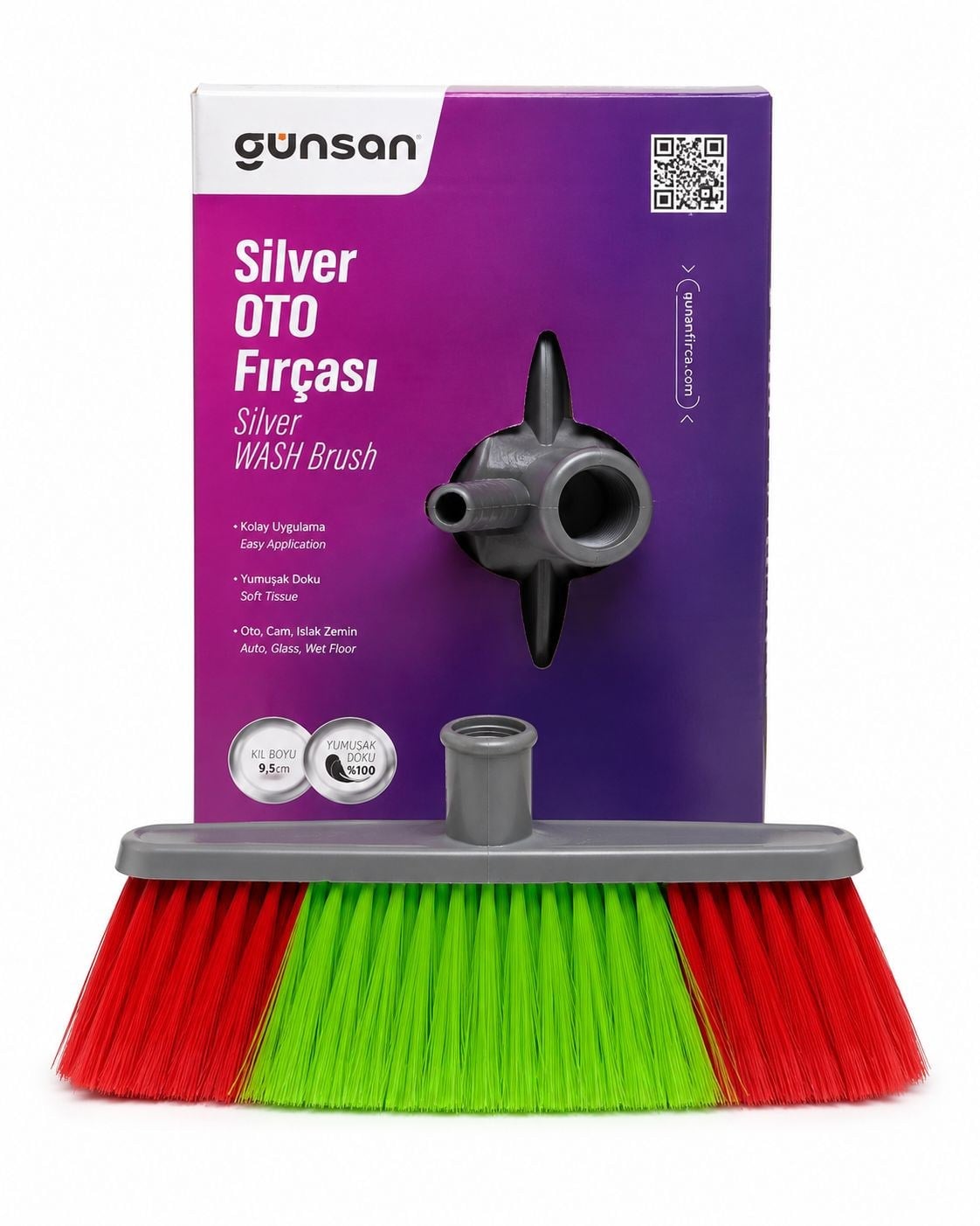 GÜNSAN SİLVER  OTO FIRÇASI 9,5CM KUTULU 8SIRA PK*12