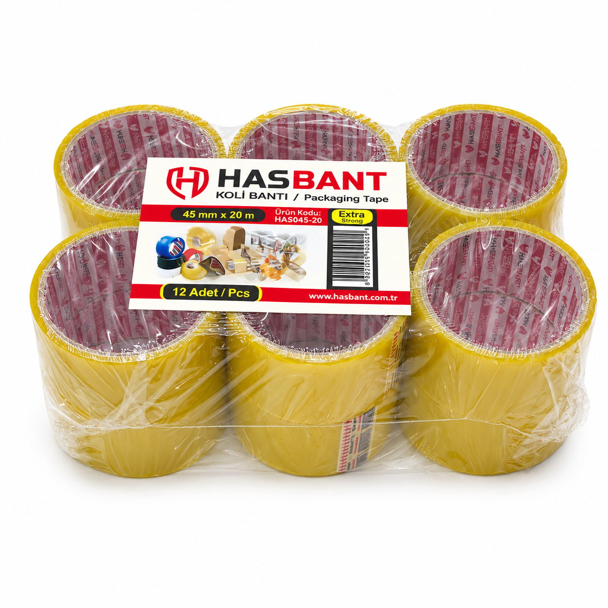 KOLİ BANDI HASBANT 20MT ŞEFFAF PK*12