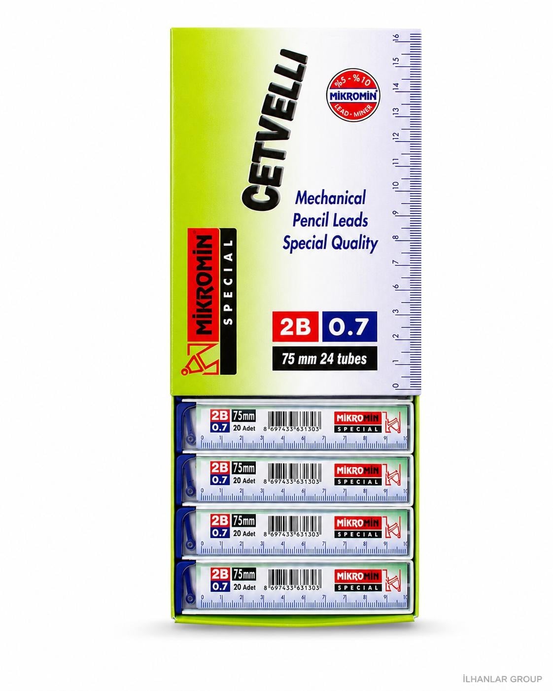 MİKRO KALEM UCU 75MM CETVELLİ 07,MM PK*24