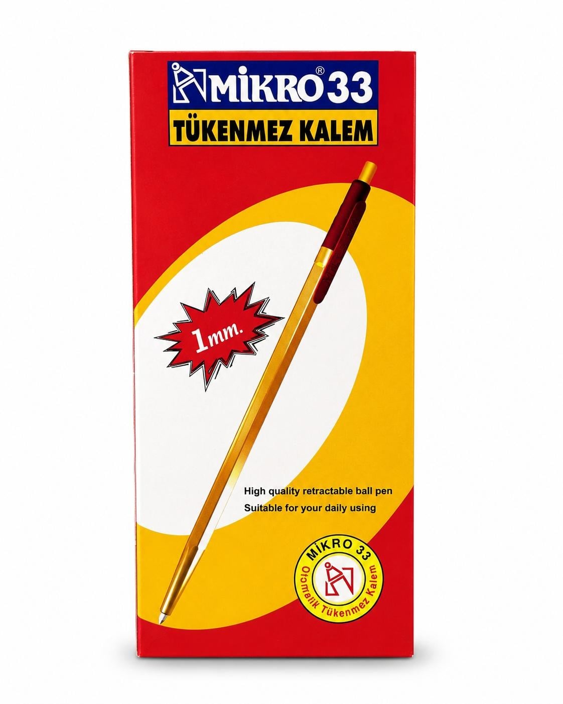 MİKRO33 TÜKENMEZ KALEM KIRMIZI PK*60
