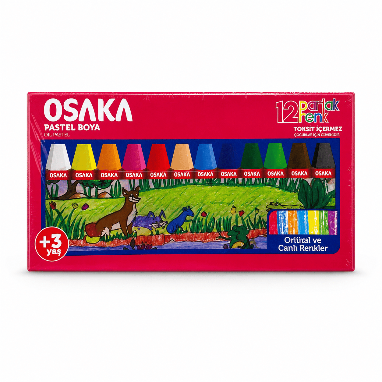 OSAKA PASTEL BOYA 12Lİ KARTON KUTU PK*12