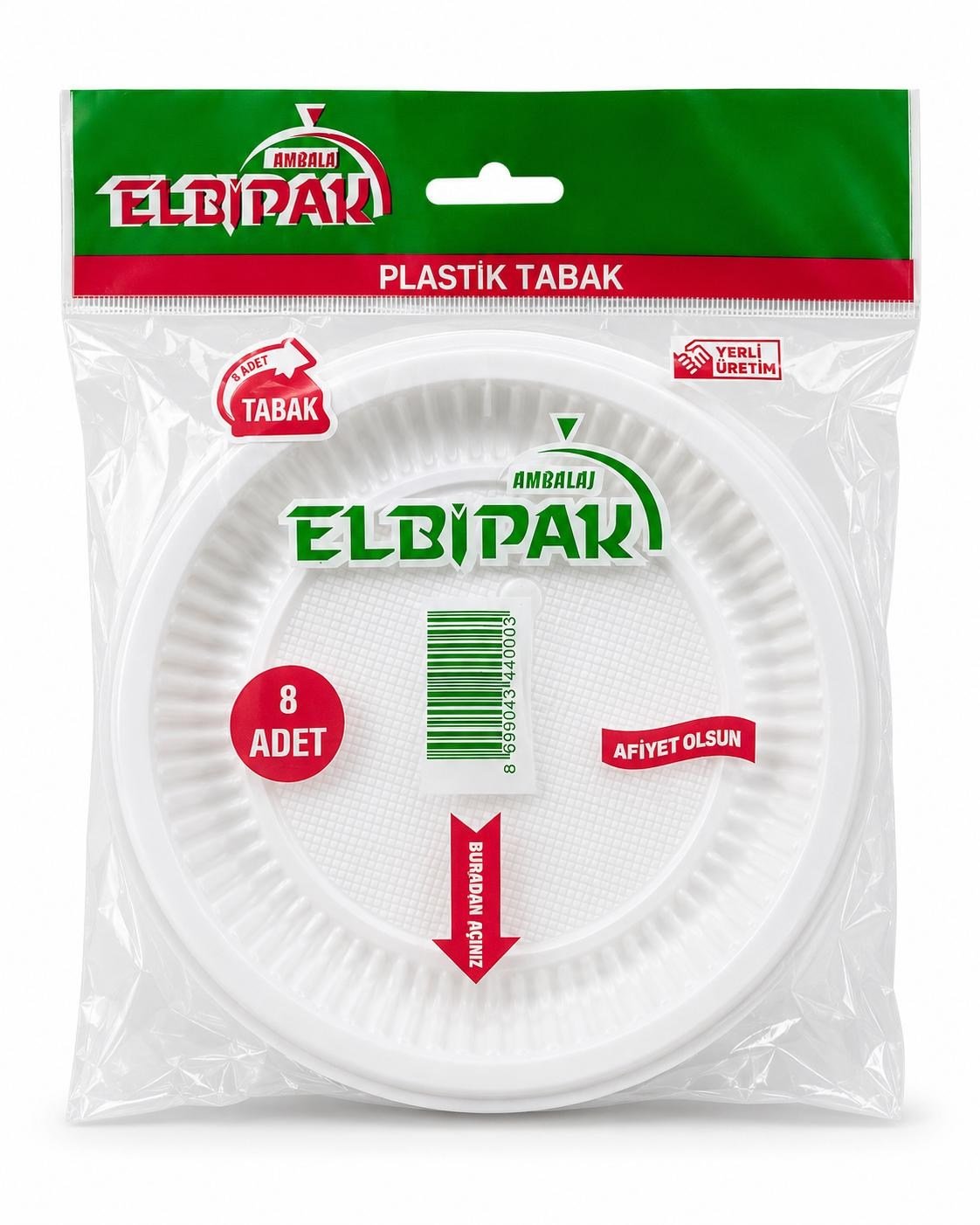 PLASTİK TABAK BÜYÜK BOY 8Lİ