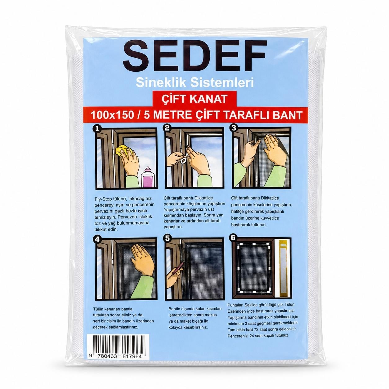 SİNEKLİK ÇİFT KANATLI 100x150
