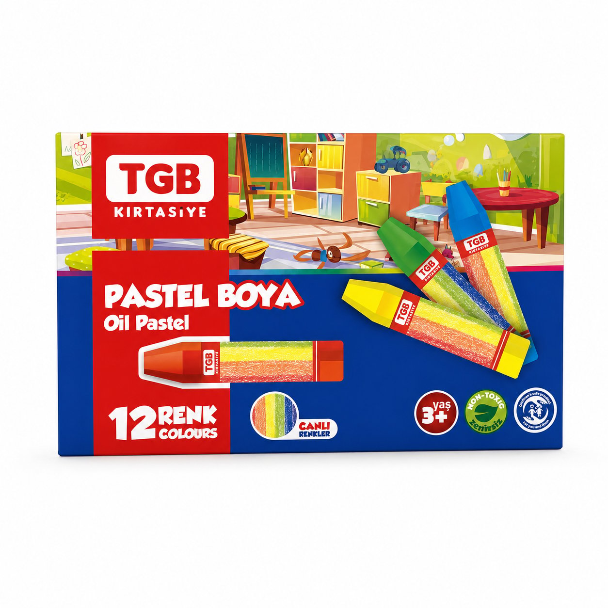 TGB PASTEL BOYA 12Lİ KARTON KUTU PK*12