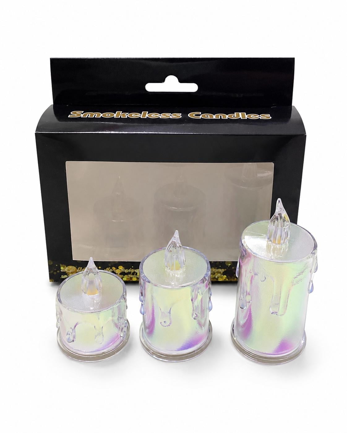 YAKUT 3LÜ LED MUM SETİ HOLOGRAMLI 13651
