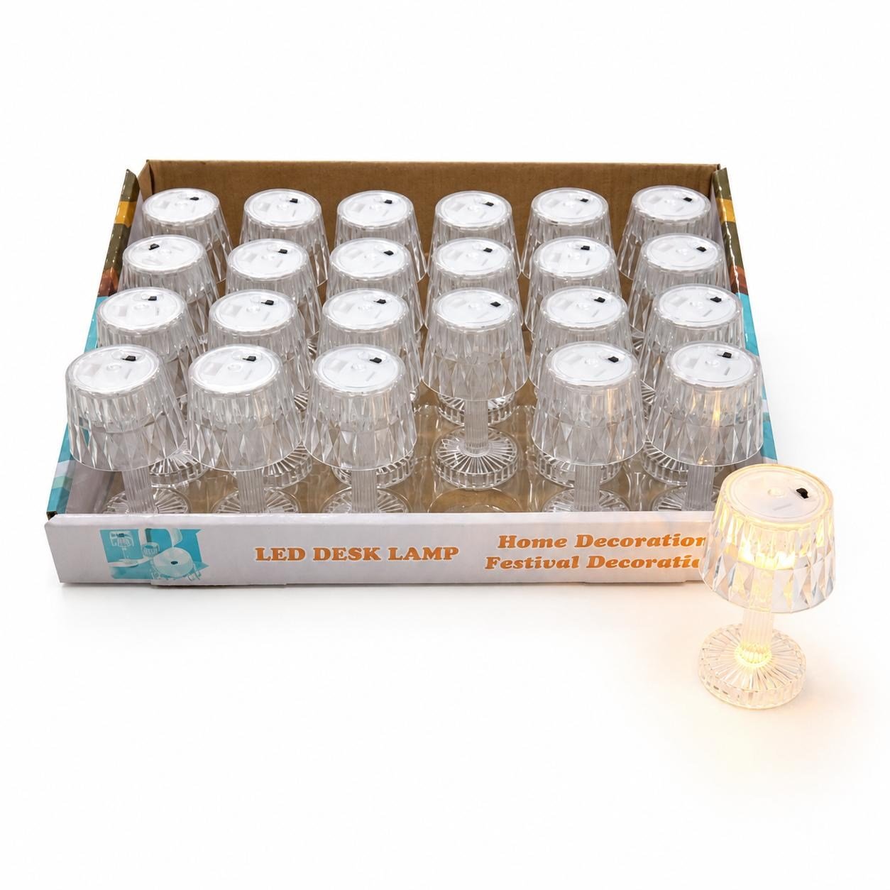 YAKUT ABAJUR LED MUM PİLLİ 9878 PK*24