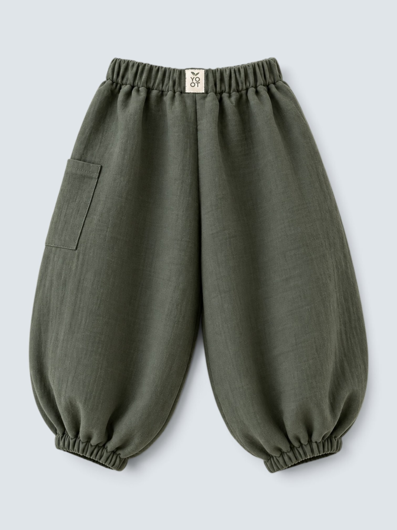 MUTED OLIVE MUSLIN PANTOLON
