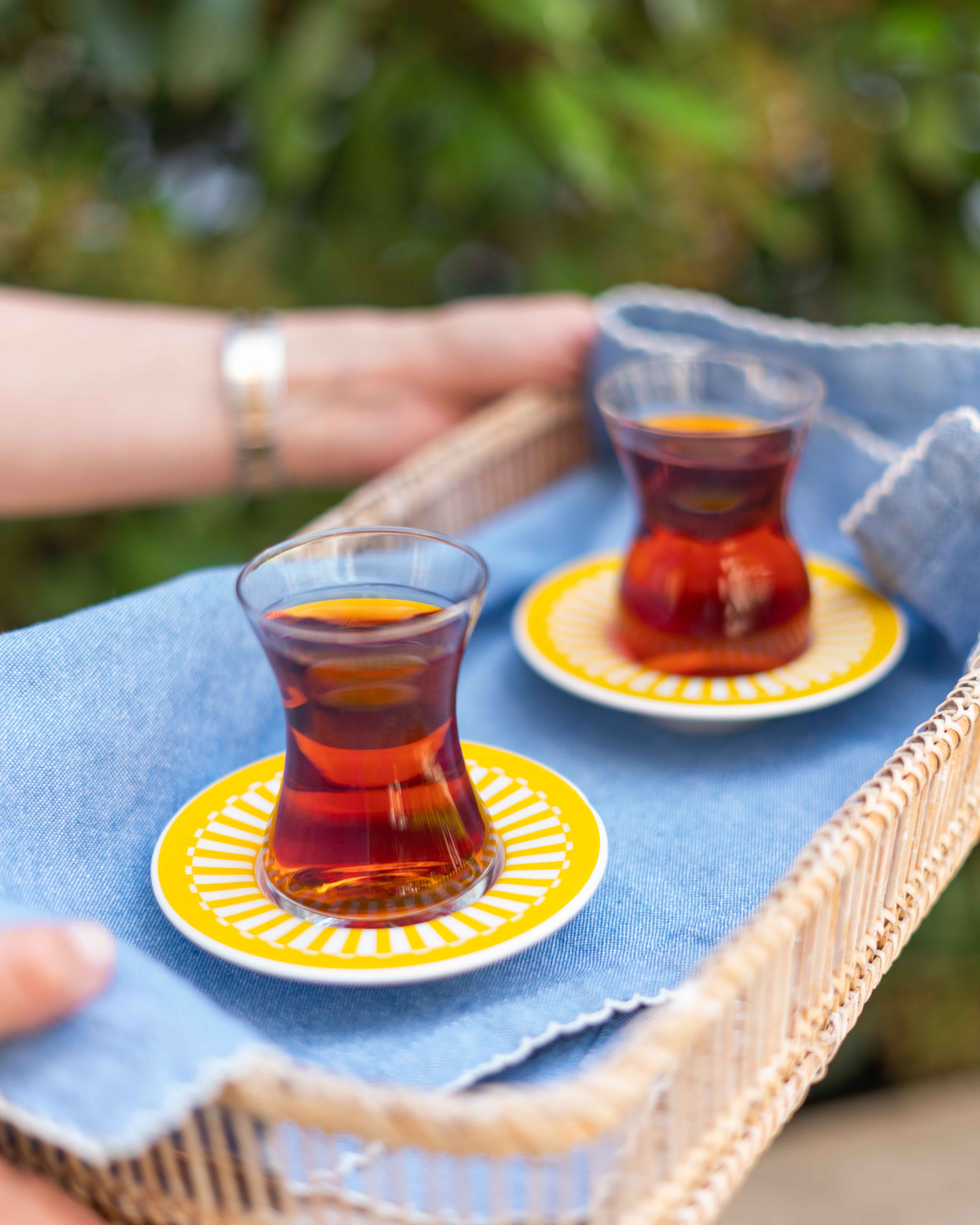 Fern&Co. X Melez The Afternoon Tea Collection Sunlight 2'li Cam Çay Bardağı
