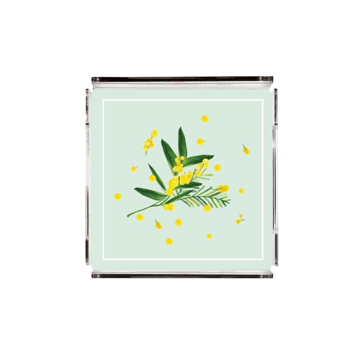 Fleur De Mimosa Collection Kare Büyük Tepsi