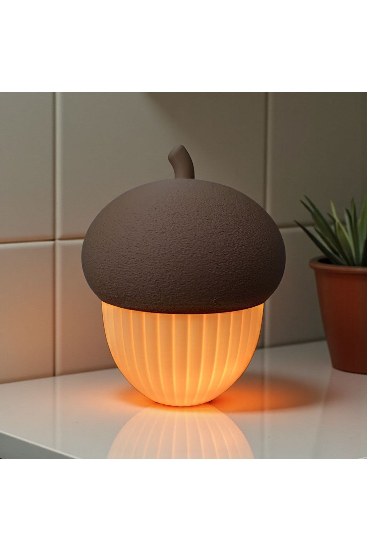 Meşe Form Işıklı Dekoratif Mumluk + Led Tealight Dahil