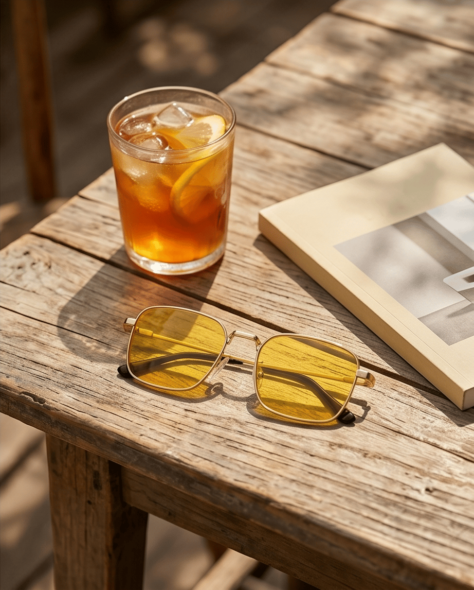 SAFİA Gold –Yellow Lens Güneş Gözlüğü