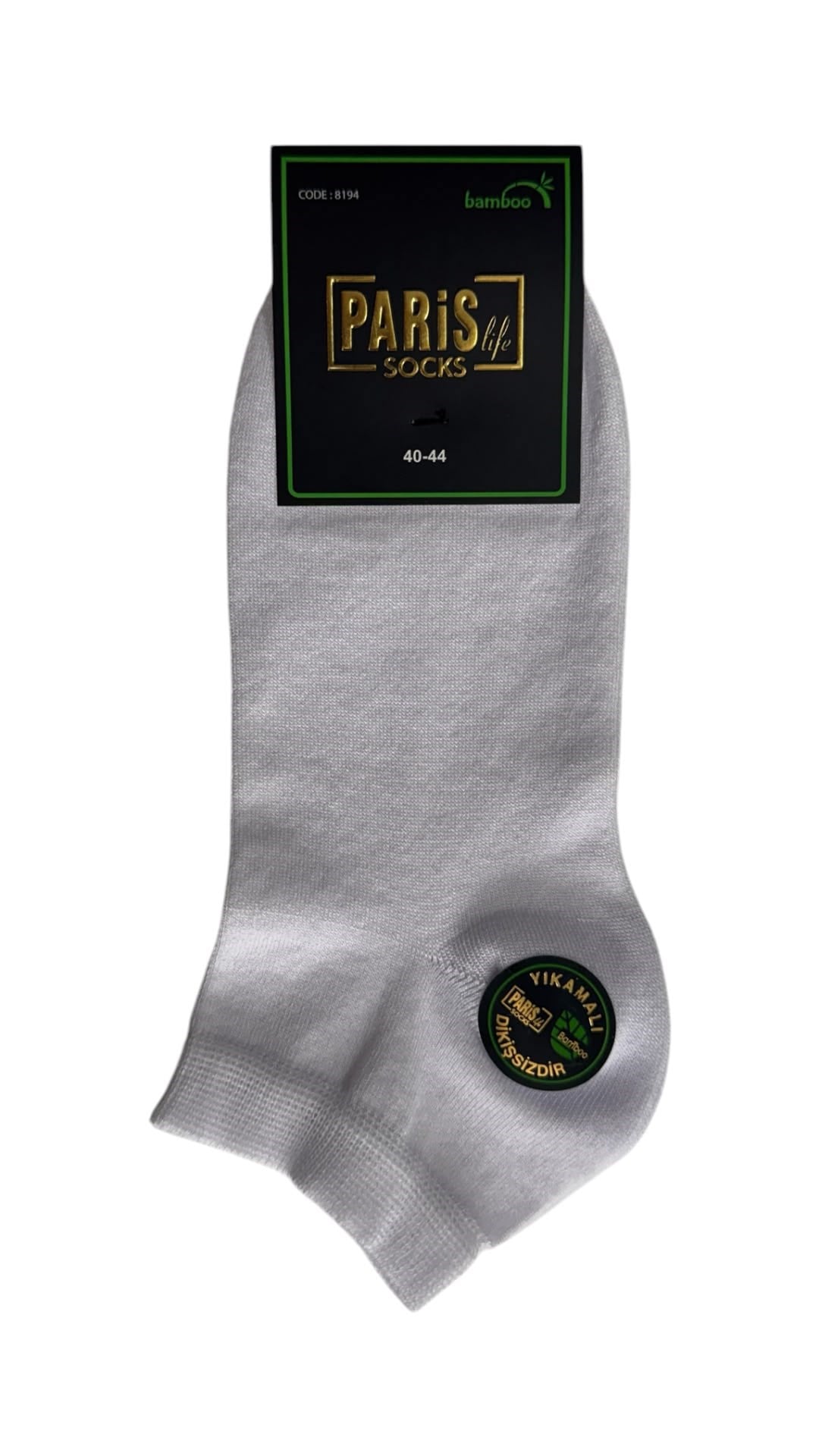 Premium Bambu Erkek Patik BEYAZ