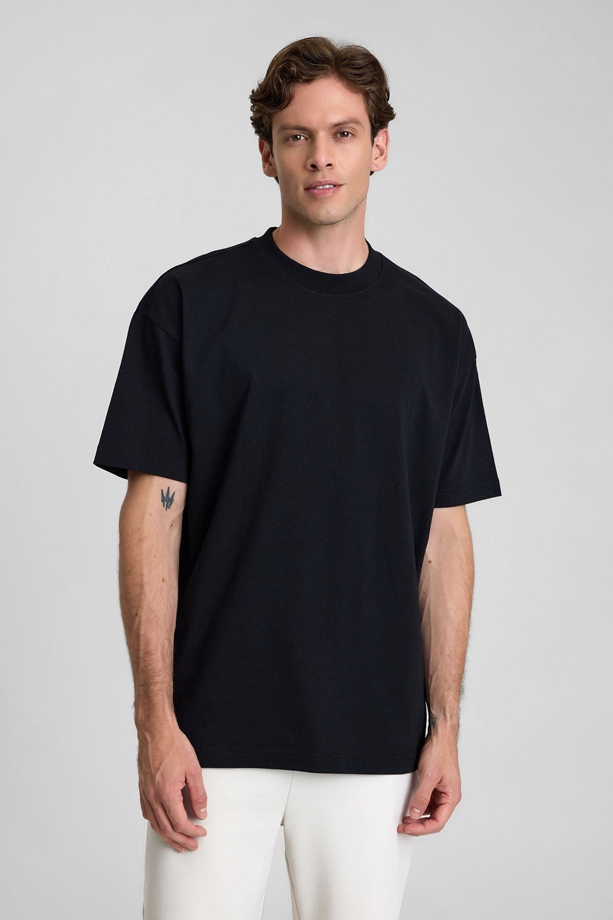 Mısırlı Erkek Oversize T-Shirt Siyah