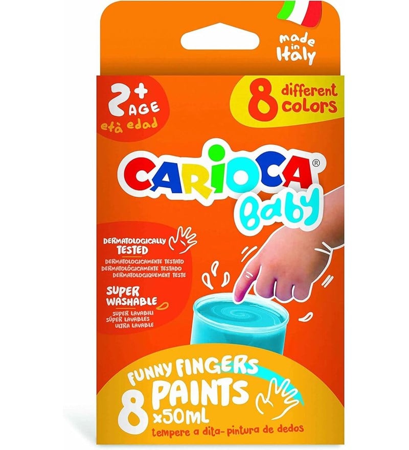 Bebek Parmak Boyası 8 Renk 8X50 Ml Süper Yıkanabilir 2+ Yaş