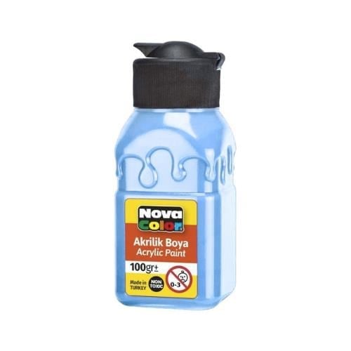 N.Color Akrilik Boya Sise 100 Gr Acik Mavi