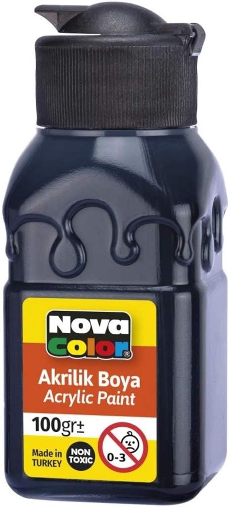 N.Color Akrilik Boya Sise 100 Gr Siyah