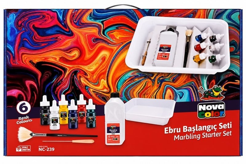 N.Color Ebru Boya Baslangic Seti