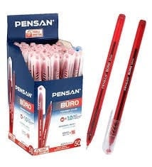 Pensan 2270 Büro Tükenmez Klm 1Mm Kırmızı 50,Li Kutu