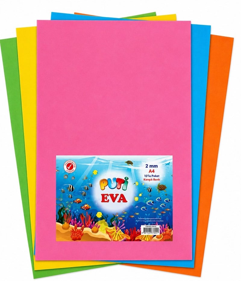Puti A4 Klasik Eva 10Lu  -Karışık Renk