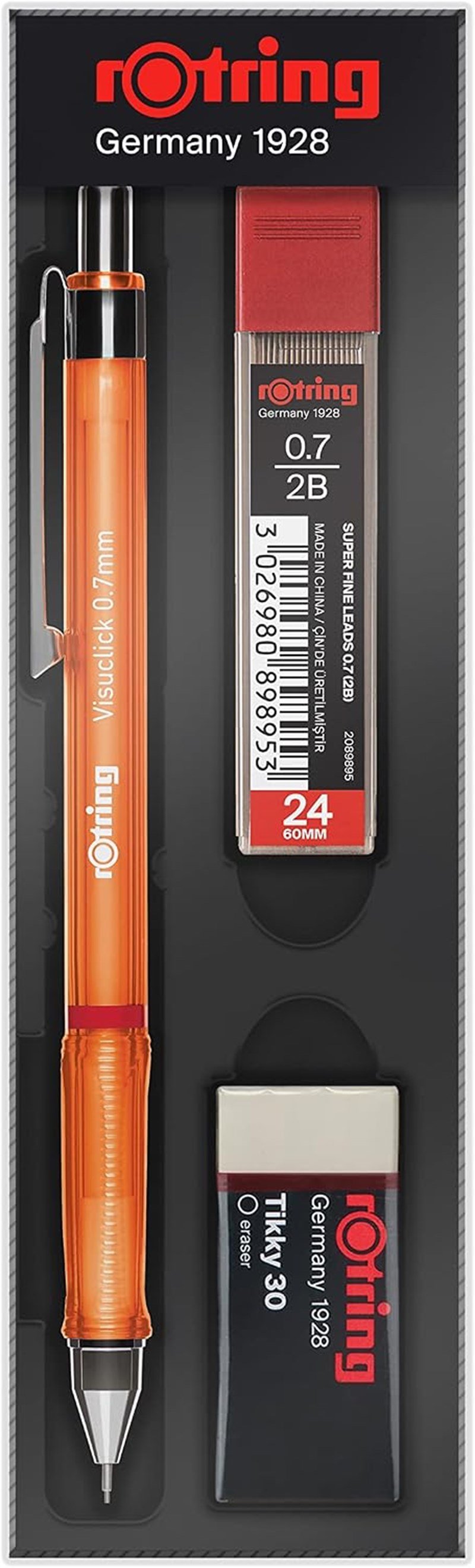Rotring Visuclick Min Silgi 3'Lü Okul Seti- 0.7 Mm Turuncu