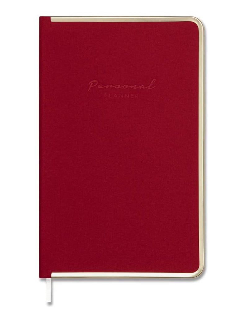 Victoria's Journals Monaco Süet Sert Kapak Defter 100Gr. 96 Yaprak 13X21 Cm. Kenar Altın Demir Ve Altın Yaldız Çizgiliı Kırmızı