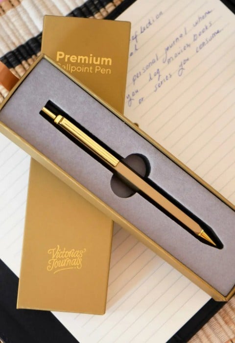 Victoria's Journals Premium-Tükenmez Kalem Kutulu-Altın