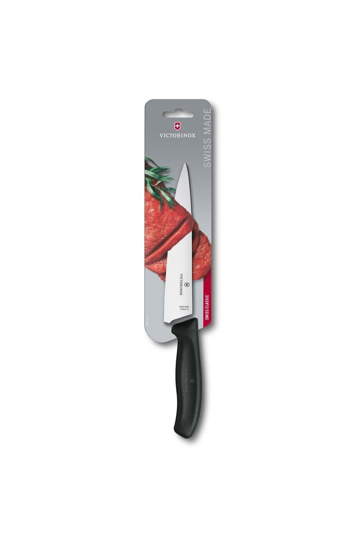 ​​​​​​​​​​​​​​​​​​​​​​​​​​​​​​​​​​Victorinox 6.8003.19B 19cm Siyah Doğrama Bıçağı, Blisterli Paket