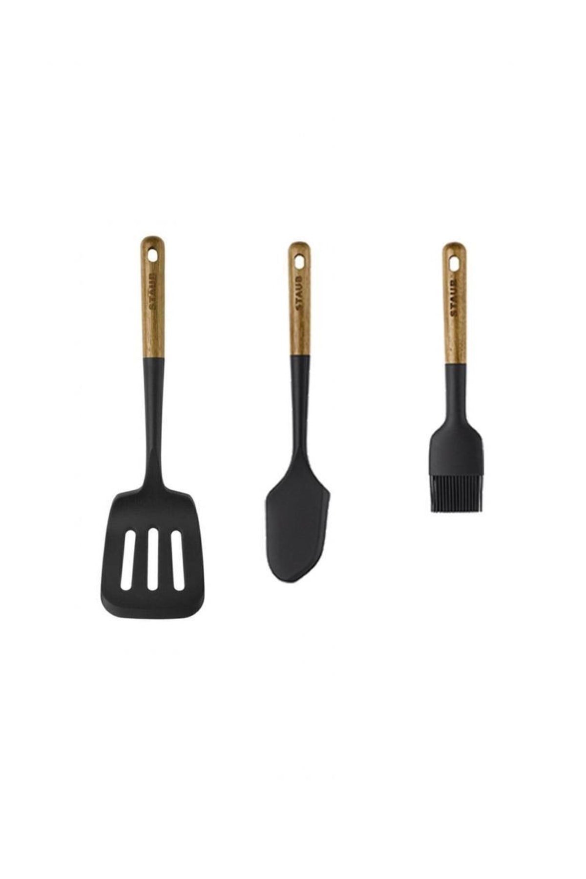 3 Parça Silikon Pasta Spatula Fırça Seti