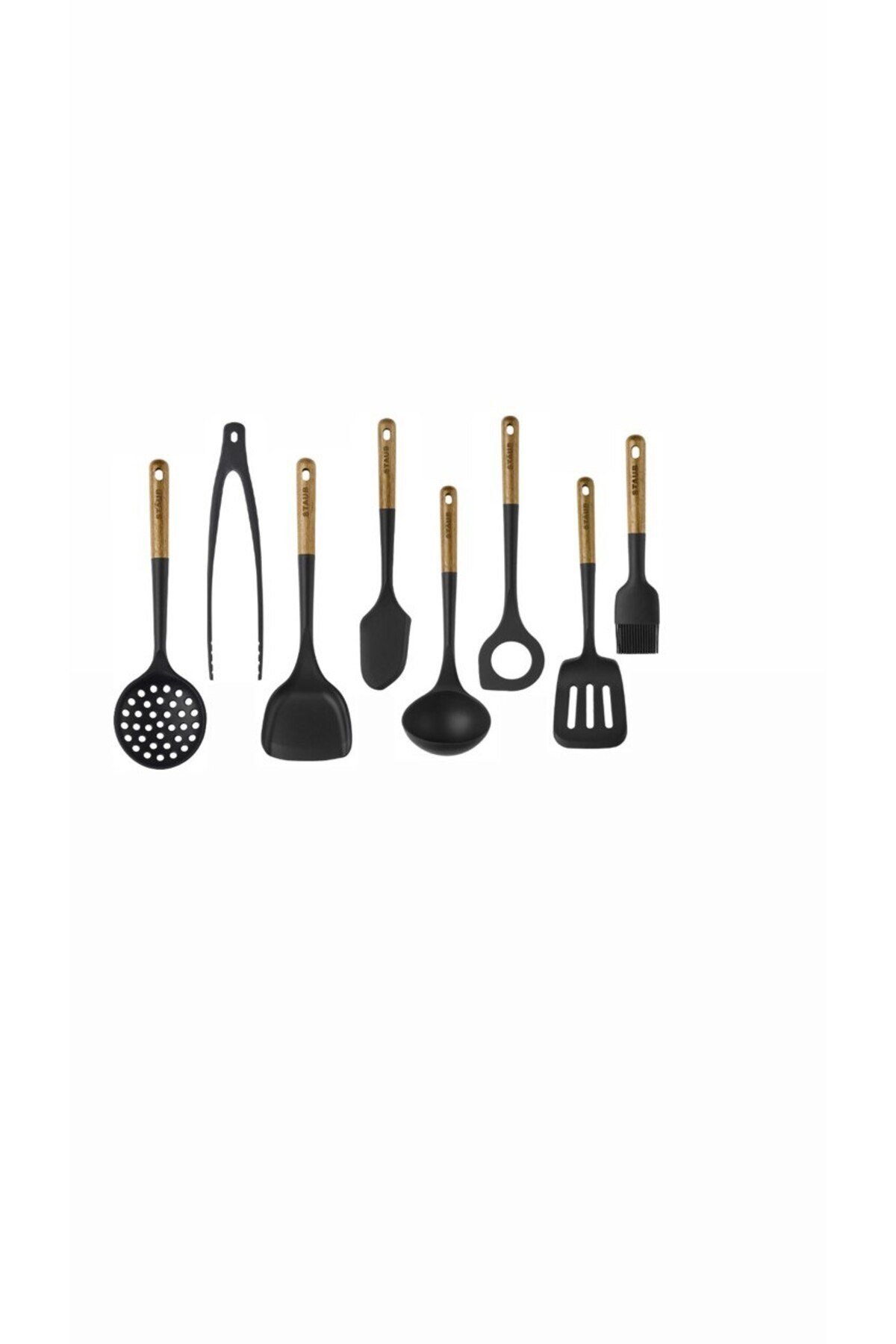 8 Parça Silikon Spatula Kepçe Spatula Maşa Kevgir Servis Takım