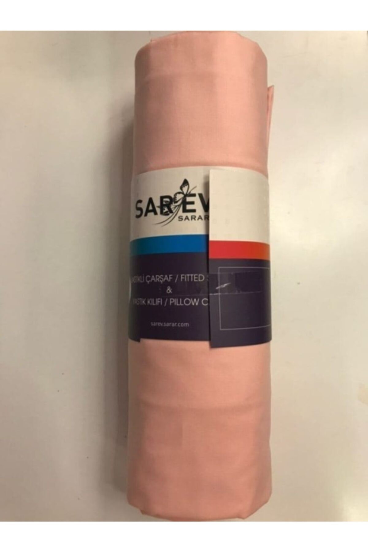 Çift Kişilik Lastikli Çarşaf Ve Yastık Kılıfı 180x200 Cm Somon V70