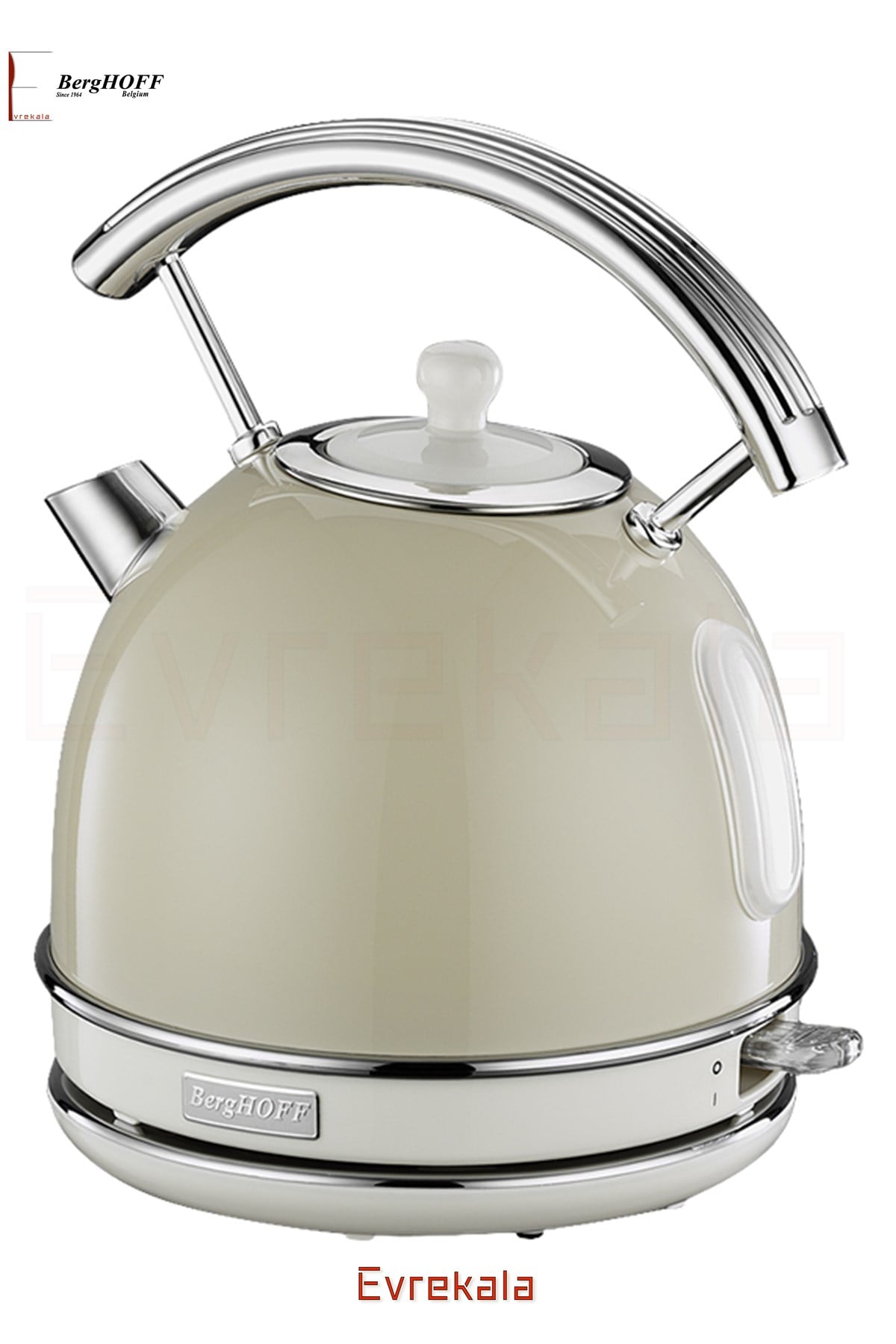 Evrekala Retro Kettle Berghoff Elektrikli Su Isıtıcı -Yetkili Evrekala- Yuvarlak 1.7 Lt