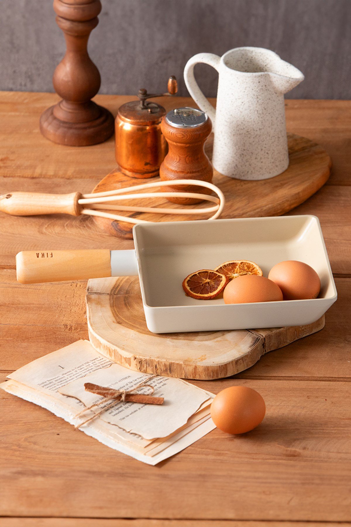 Fika Alüminyum Döküm Omlet Tava 15 CM - Bej