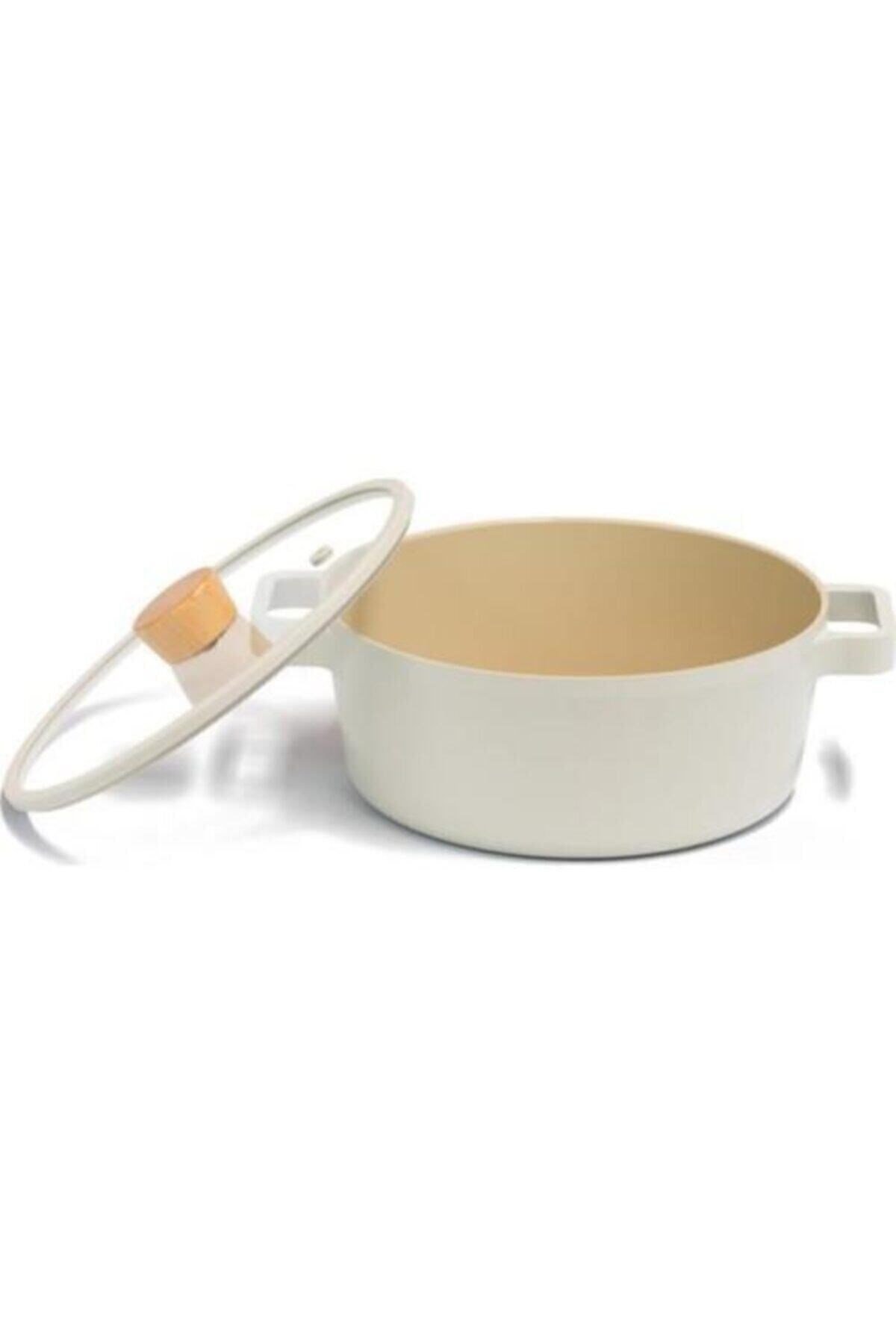 Fika Cam Kapaklı Alüminyum Döküm Tencere 24 Cm X 10 Cm Indüksiyonlu Gazlı Ve Elektrikli Ocaklar Için