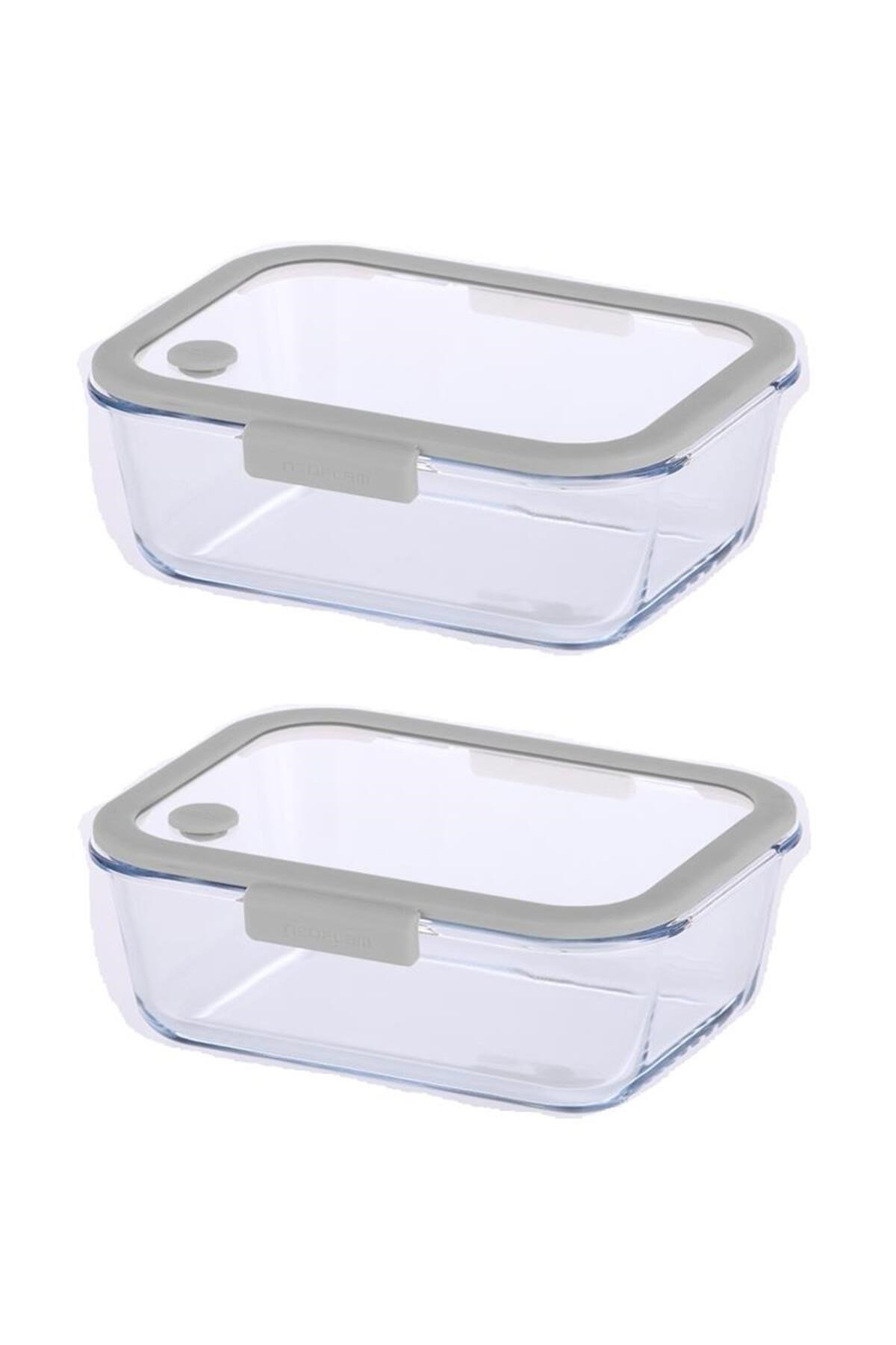 Fika Glace Gri Vakumlu 2 Parça Saklama Kabı 1900 ML