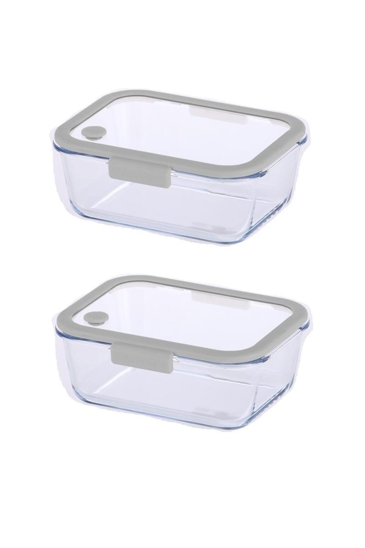 Fika Glace Gri Vakumlu 2 Parça Saklama Kabı 1200 ML