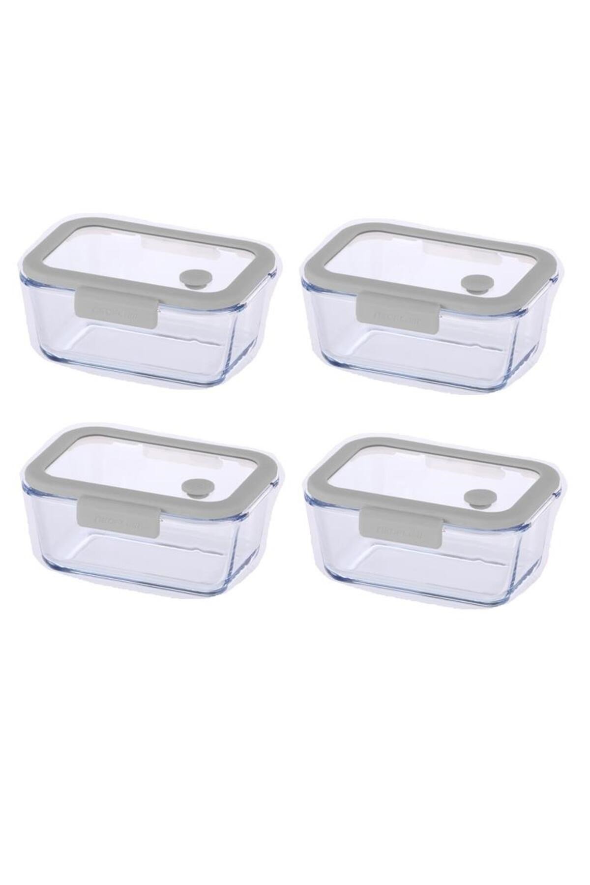 Fika Glace Gri Vakumlu 4 Parça Saklama Kabı 800 ML