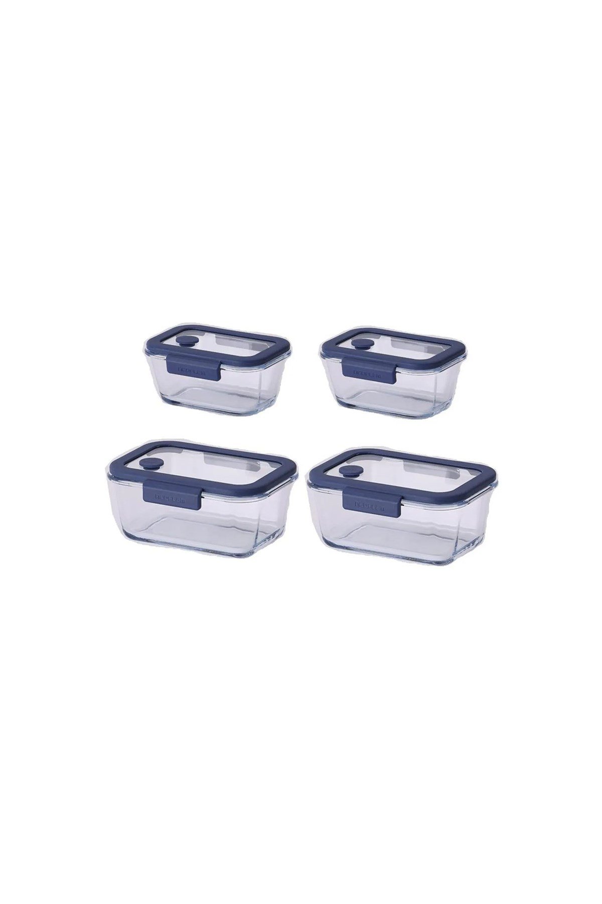 Fika Glace Mavi Vakumlu 4 Parça Saklama Kabı 460 ML + 800 ml