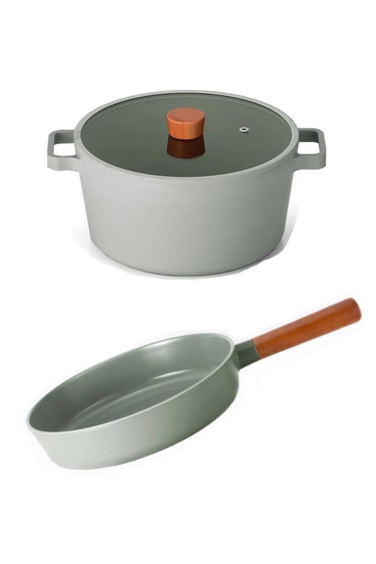 Fika Gri 26cm Tencere & 26cm Tava Seti