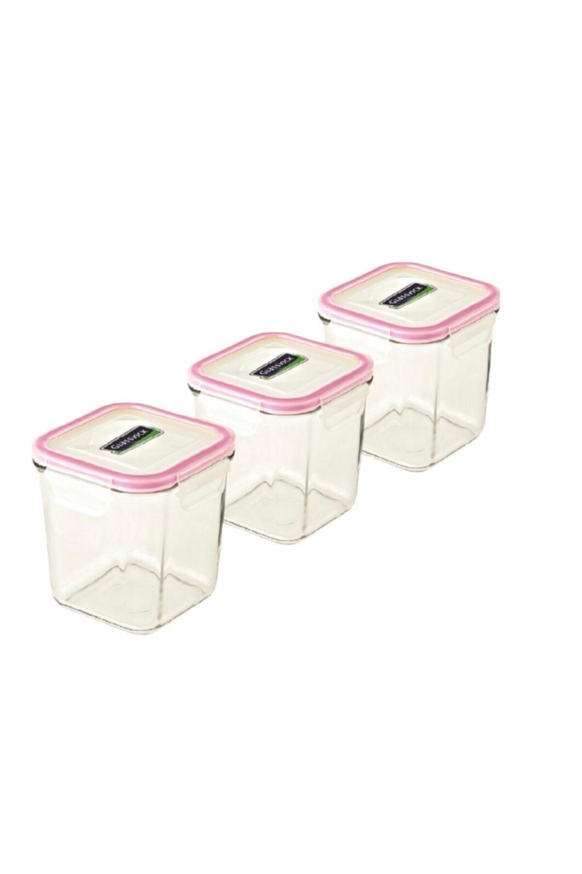 Kare Cam Saklama Kabı 3x920 Ml.