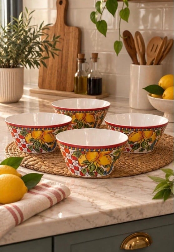 Lucky Art Lemozia Melamin 15cm 4lü Kase Seti