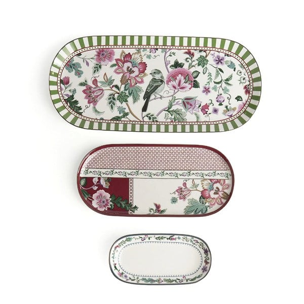 Lucky Art Madeline Bone 3'lü Oval Sunumluk Seti