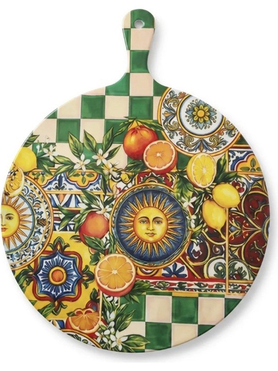 Lucky Art Sanora Melamin 42 cm Saplı Yuvarlak Sunumluk